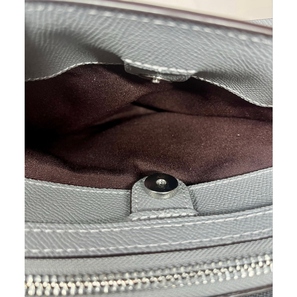 Coach 2012 Mini Lillie Carryall Grey Crossgrain Leather Satchel Crossbody - Picture 6 of 12